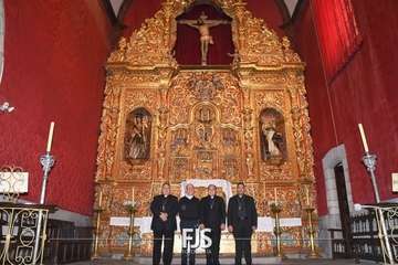 Visita del nuncio del Papa a la Basílica de Telde/Francisco Javier Santana y Antonio Alí.